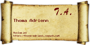 Thoma Adrienn névjegykártya